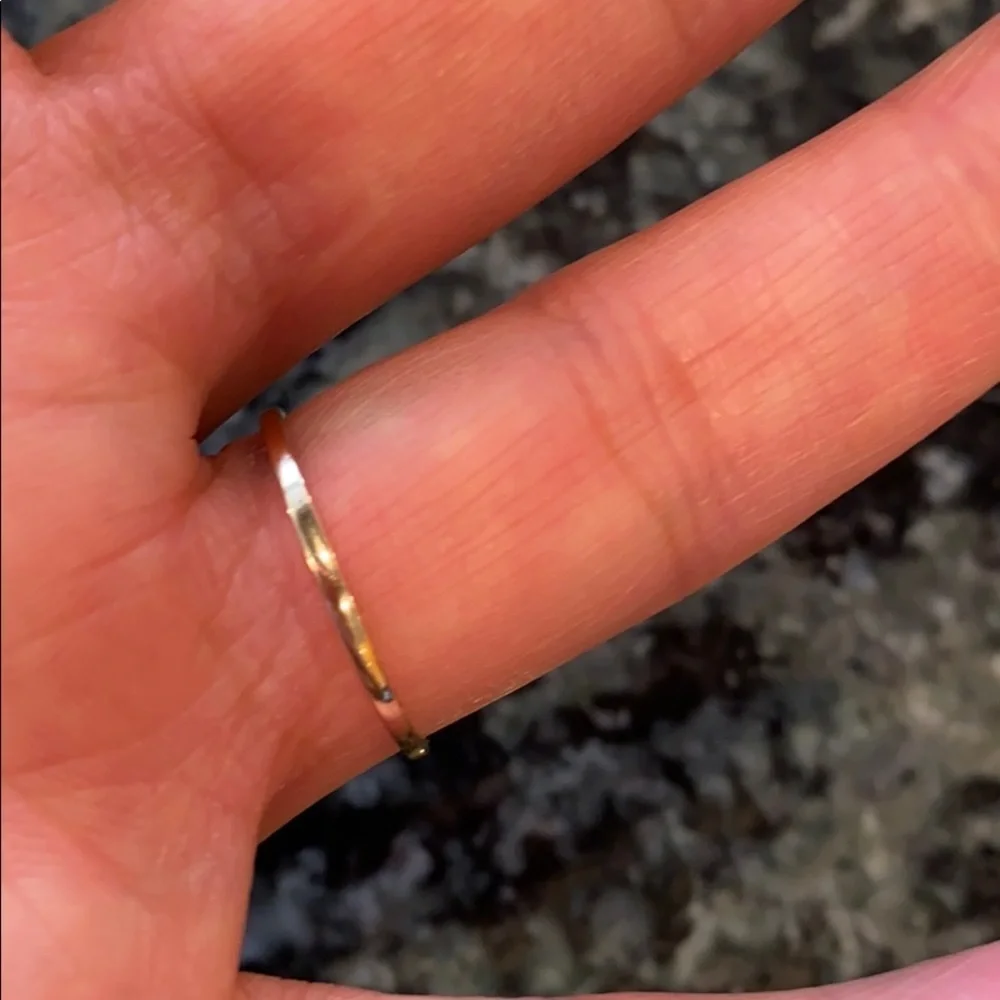 New Dainty Flower Ring 14K Real Gold Promise Ring size 7